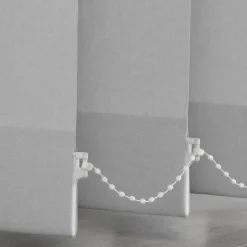 Madeco 3058 Verticale Lamellen 5 Stuks Lichtdoorlatend Wit 8,9 X 260 Cm + Rail 250 Cm-Brico New