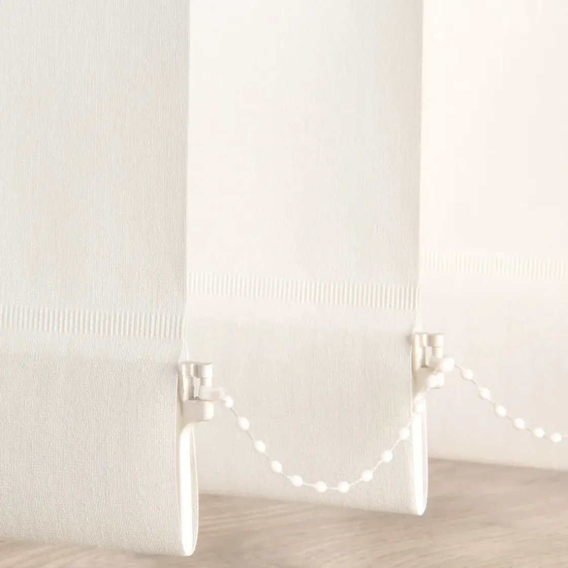 Madeco 3051 Verticale Lamellen 5 Stuks Wit 8,9 X 260 Cm + Rail 250 Cm-Brico Online