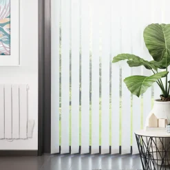 Madeco 4115 Verticale Lamellen Compleet Lichtdoorlatend Wit 12,7 X 260 Cm + Rail 200 Cm-Brico Discount