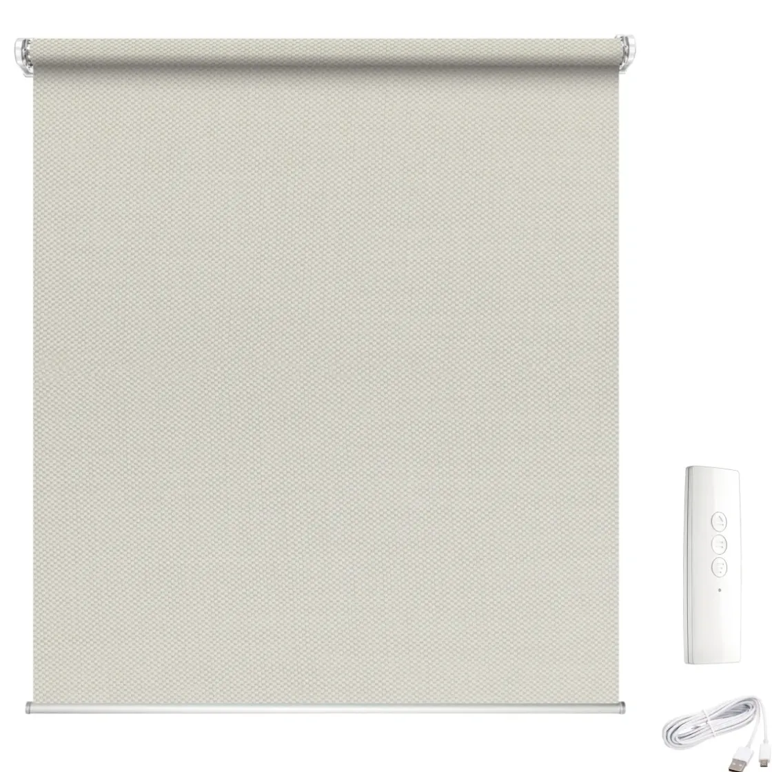 Madeco Beige E-Roll Gemotoriseerd Screen Rolgordijn Beige 60X250Cm-Brico Clearance