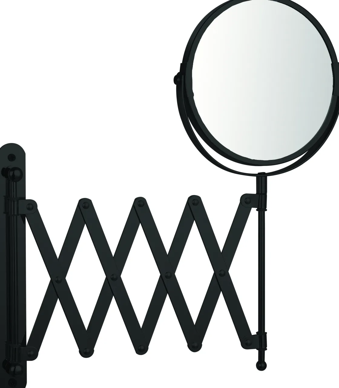 Brico Make-Up Spiegel Rond 3X Vergrotend Uittrekbaar Zwart O15Cm Hot