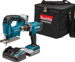 Brico Makita Accuboormachine + Decoupeerzaag Dk18928Ax1 18V (2 Accu'S) Clearance