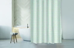 Brico Msv Douchegordijn Camberra Groen 180Cm Best