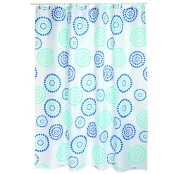 Brico Msv Douchegordijn Dots Blauw 180Cm Clearance