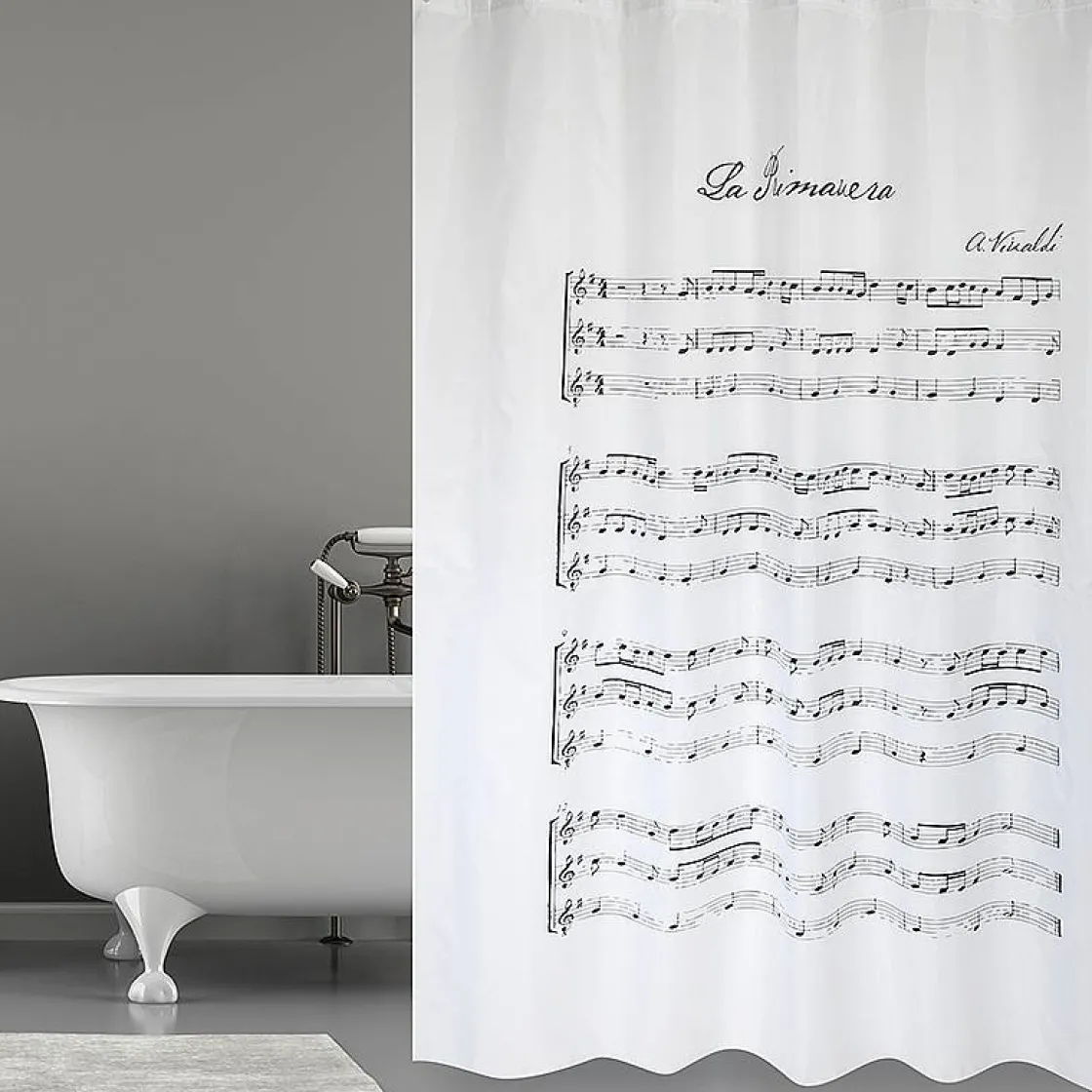 Brico Msv Douchegordijn Vivaldi Grijs 180Cm New