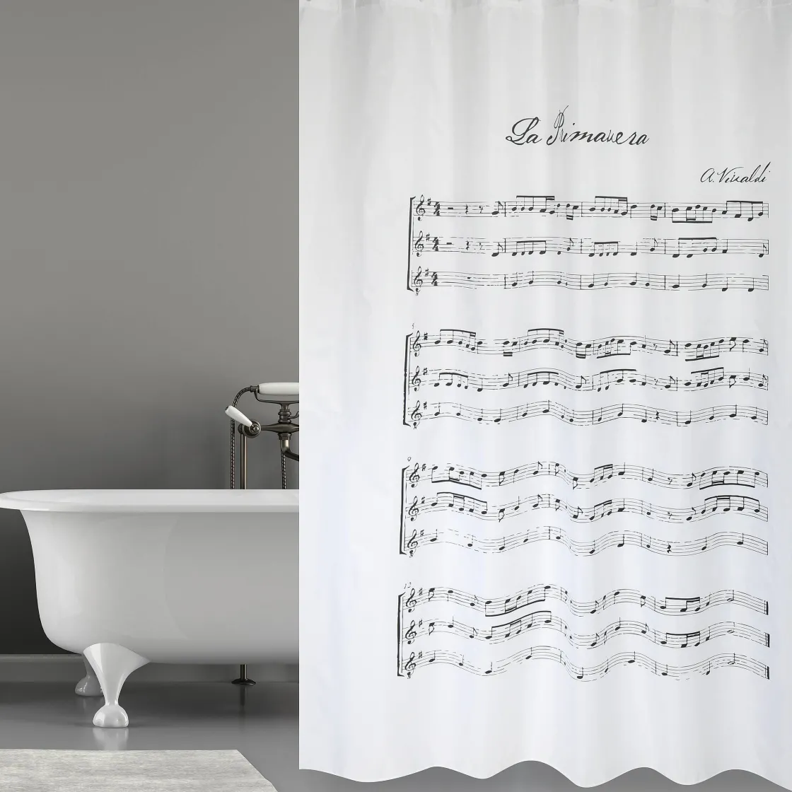 Brico Msv Douchegordijn Vivaldi Grijs 180Cm New