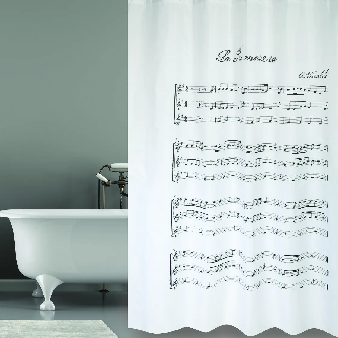 Brico Msv Douchegordijn Vivaldi Grijs 180Cm New