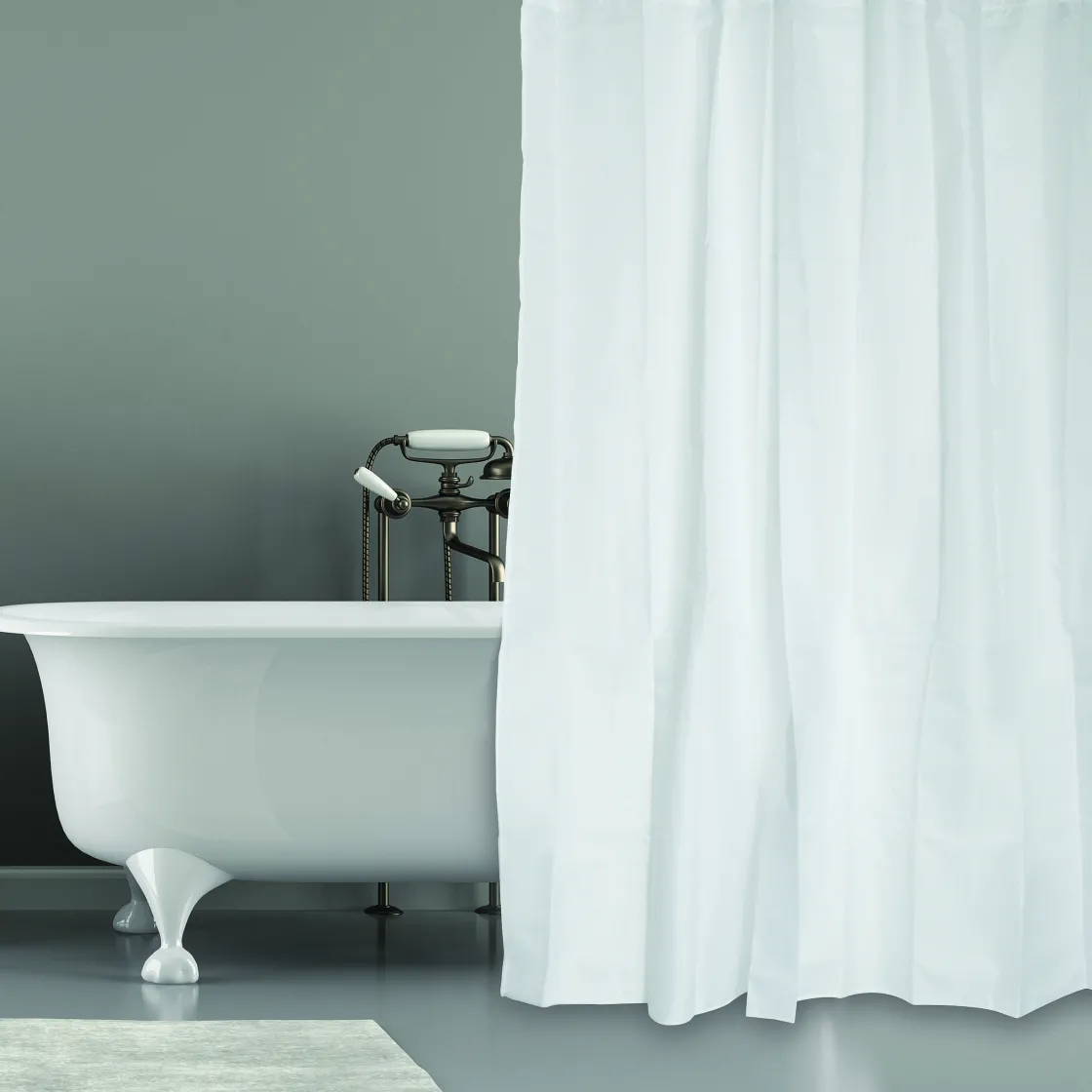 Brico Msv Douchegordijn Wit 120Cm New