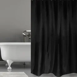 Brico Msv Douchegordijn Zwart 180Cm