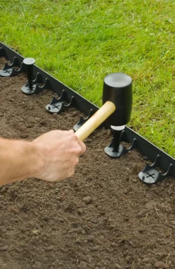 Nature Grasranden Pp/Pe Zwart 100X4,5Cm 4 Stuks-Brico Discount