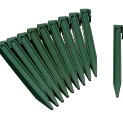 Nature Grondpennen Voor Tuinborder Polyethyleen Groen 1,9X1,8X26,7Cm 10 Stuks-Brico