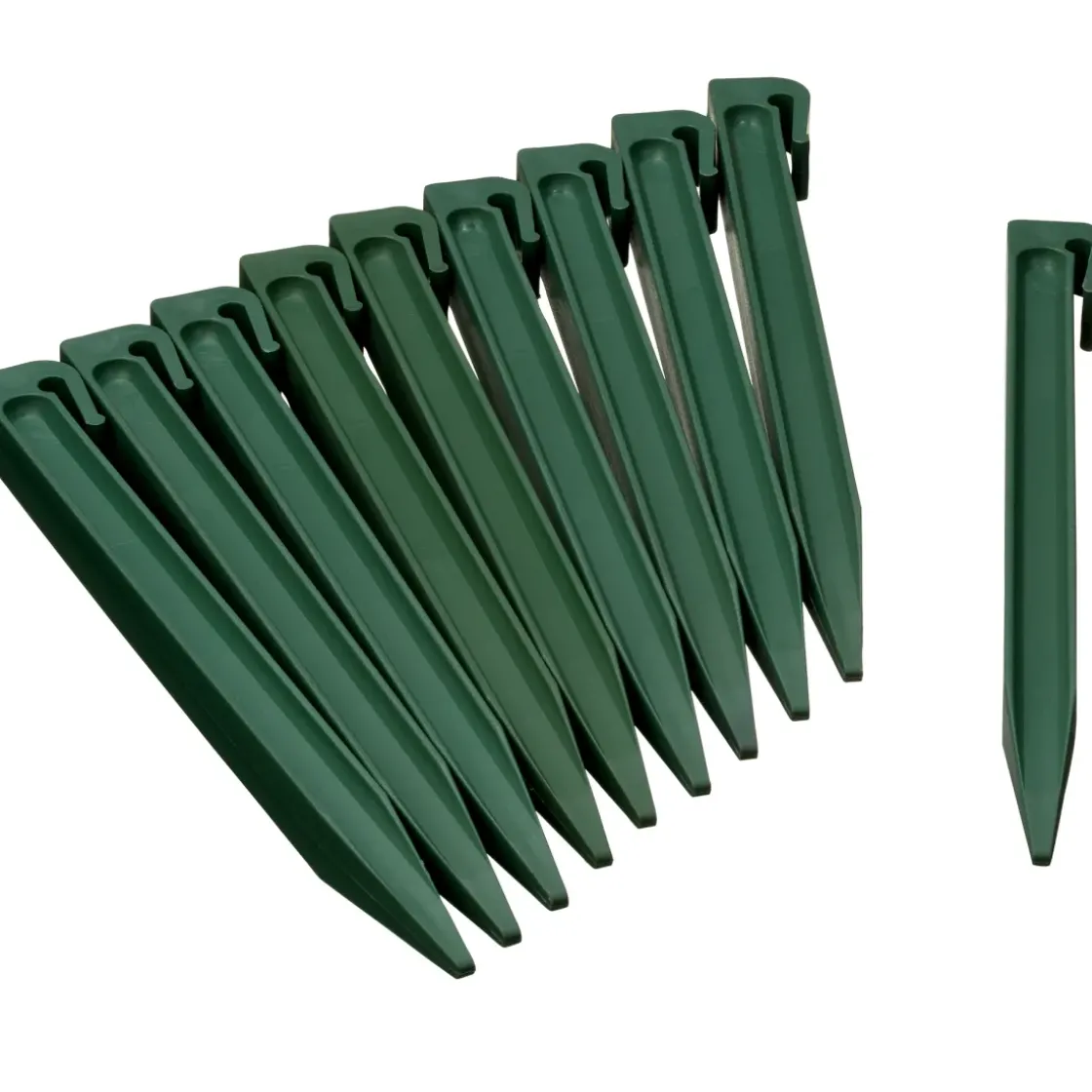 Nature Grondpennen Voor Tuinborder Polyethyleen Groen 1,9X1,8X26,7Cm 10 Stuks-Brico
