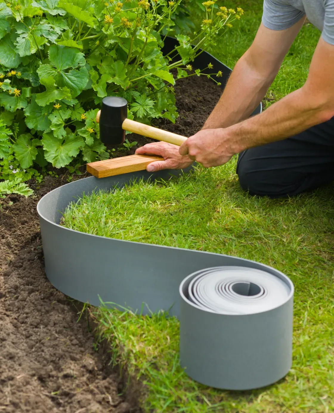 Nature Tuinborder Pe Grijs 3Mm - 10X0,15M-Brico New