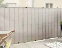 Nortene Balkondoek Zichtbelemmering Everly Platinium 1,5X5M-Brico Discount