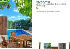 Nortene Balkonscherm Milwaukee Bruin 1X3M-Brico Outlet