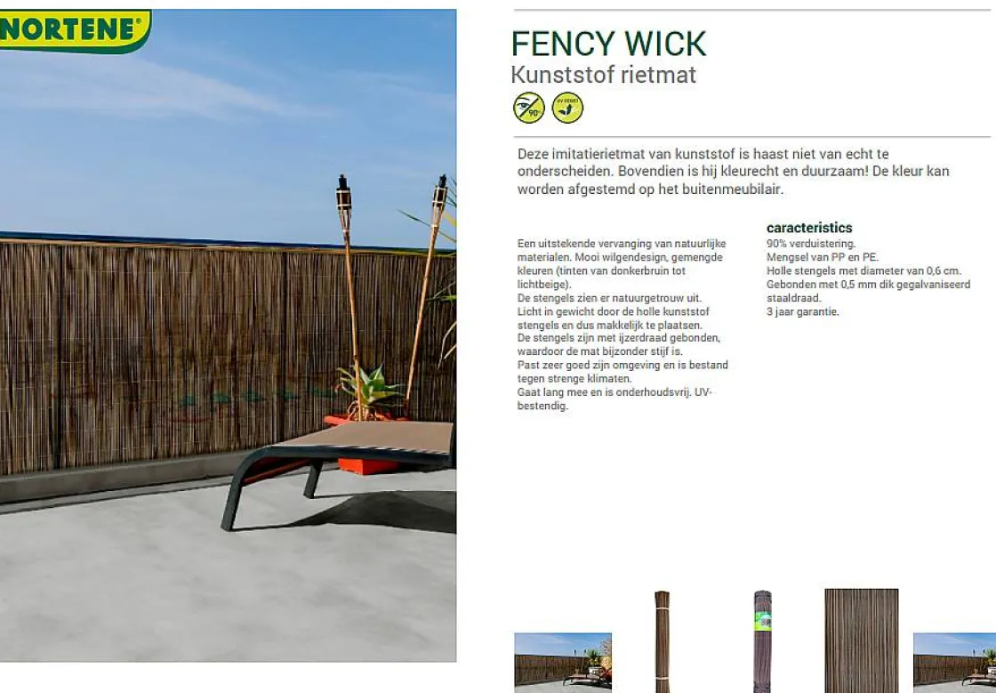 Brico Nortene Tuinscherm Fency Antraciet 1,5X3M Online