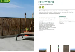 Nortene Tuinscherm Fency Wick Beige 1X3M-Brico Outlet