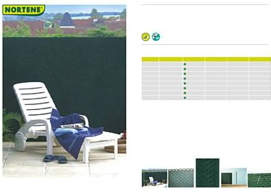 Brico Nortene Tuinscherm Plastic Groen 1X3M Clearance