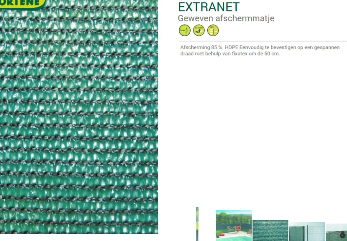 Nortene Zichtbelemmering Extranet Groen 2X10M-Brico Best