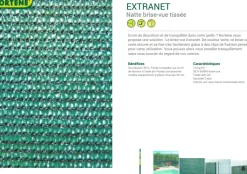 Nortene Zichtdoek Zichtbelemmering Extranet Groen 1X3M-Brico Discount