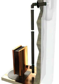 Kachelbuizen<Brico Opsinox Aansluitkit Enkelwandig Geemailleerd Staal O80Mm