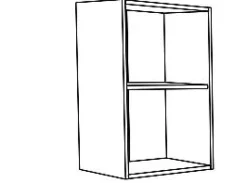 Brico Paprika Bovenkast 50Cm Geborsteld Eik Melamine Hot