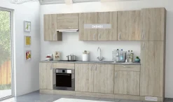 Brico Paprika Bovenkast 100Cm Geborsteld Eik Melamine Clearance