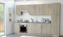 Brico Paprika Kast Voor Oven 60Cm Geborsteld Eik Melamine New