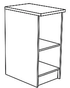 Brico Paprika Onderkast 40Cm Geborsteld Eik Melamine Clearance