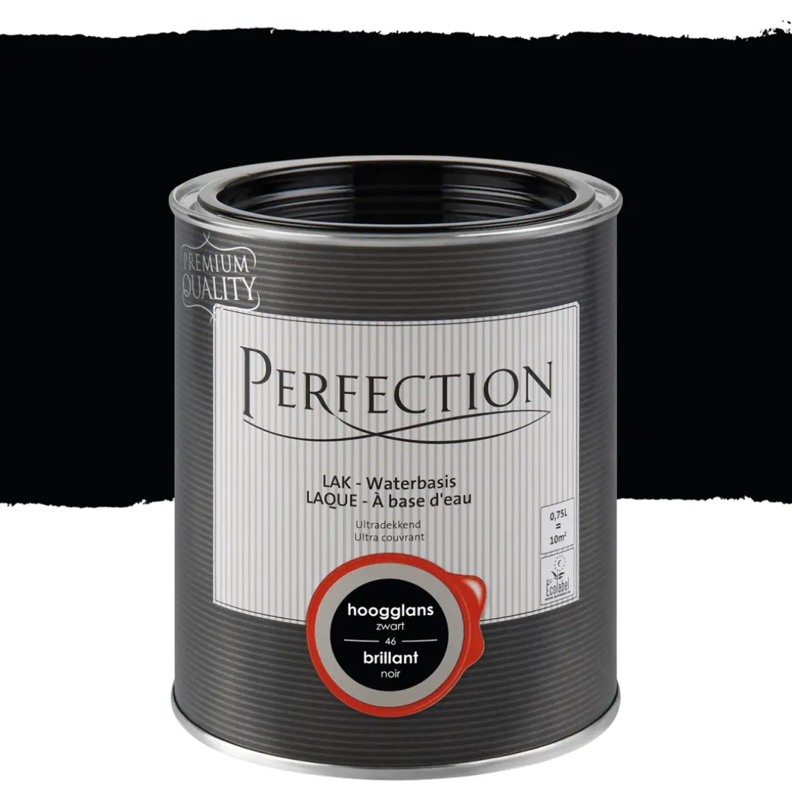 Perfection Lak Ultradekkend Hoogglans Koolstoff Zwart 750Ml-Brico Clearance