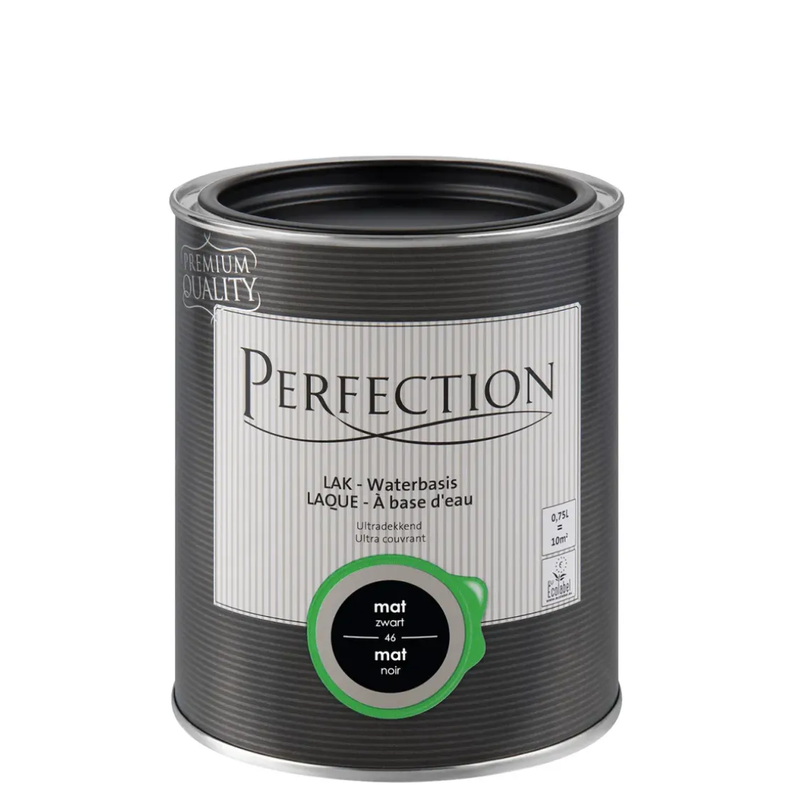 Perfection Lak Ultradekkend Mat Zwart 750Ml-Brico