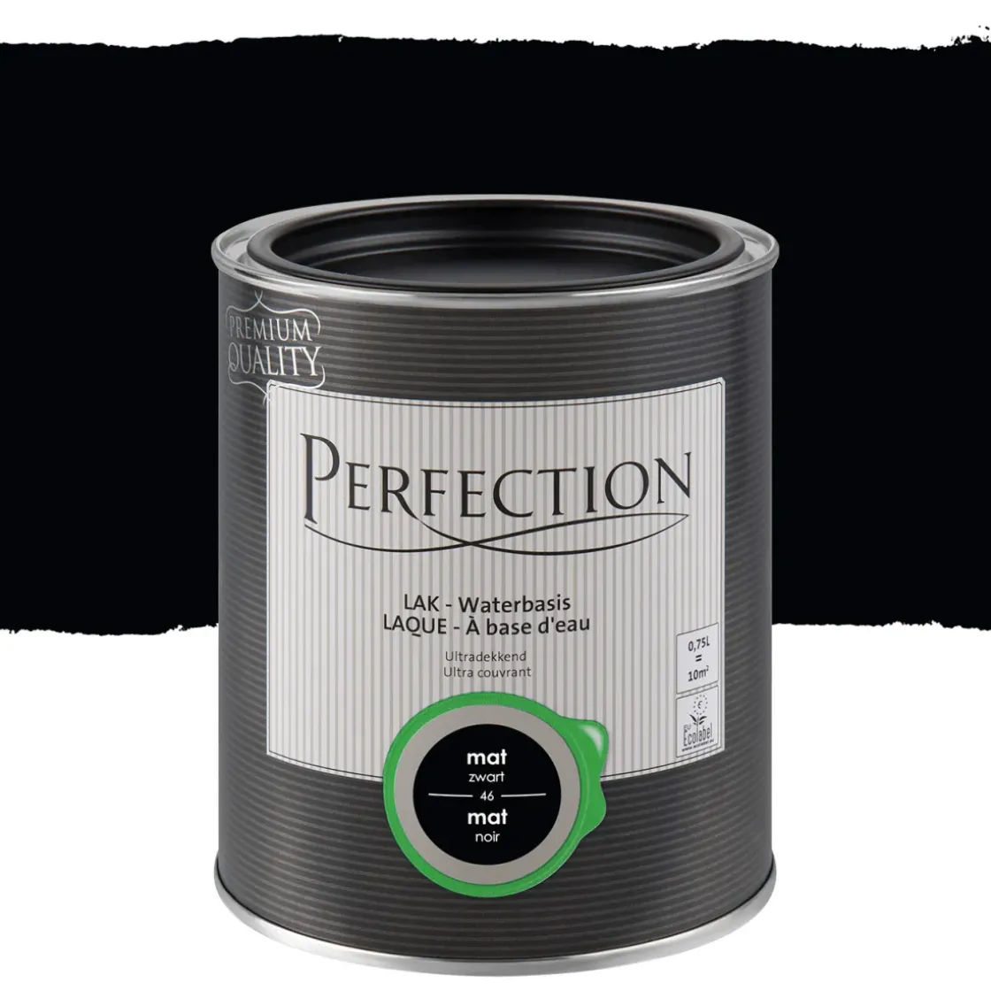 Perfection Lak Ultradekkend Mat Zwart 750Ml-Brico
