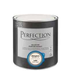 Perfection Muurverf Ultradekkend Zijdeglans Ral 9010 2,5L-Brico Outlet