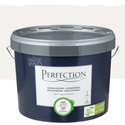 Perfection Verf Muur & Plafond Ultradekkend Mat Ral 9016 10L-Brico Discount