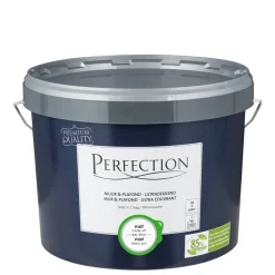 Perfection Verf Muur & Plafond Ultradekkend Mat Ral 9010 10L-Brico Hot