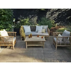 Persoon Exotan Bamboe Loungeset - Natural Finish-Brico Hot