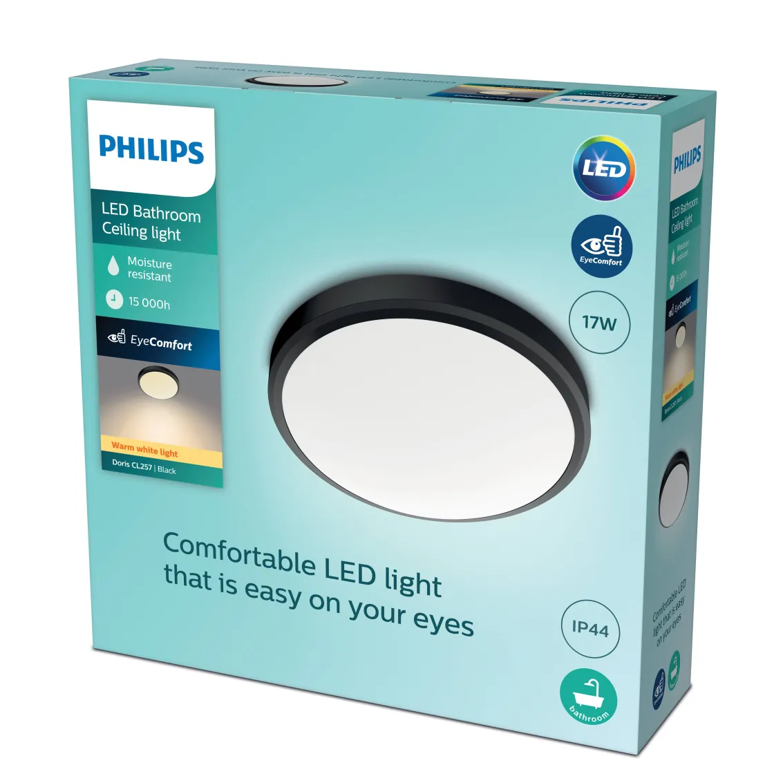 Brico Philips Plafondlamp Doris Zwart O31,3Cm 17W