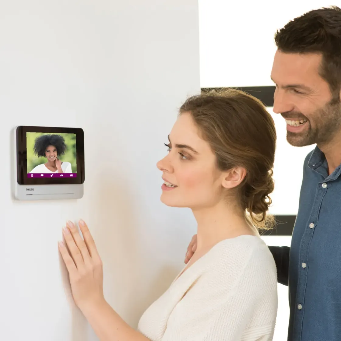 Philips Videointercom Welcomeeye Connect2 Touchscreen 130° Kijkhoek-Brico Hot