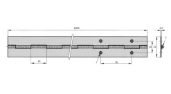 Pianoscharnier - Rvs - 2000X32X1,5Mm-Brico Hot