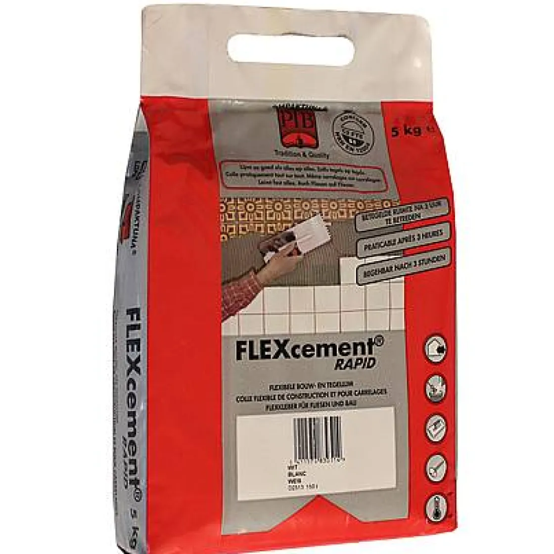 Brico Ptb Bouw- En Tegellijm Grijs 5 Kg Best