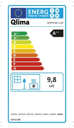 Pelletkachels<Brico Qlima Pelletkachel Fiorina 74-S Line 7,45Kw Zwart
