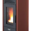Pelletkachels<Brico Qlima Pelletkachel Viola 85 S-Line Rood