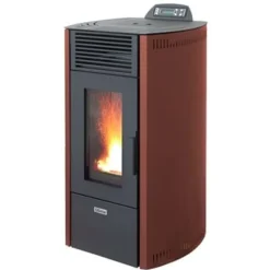 Pelletkachels<Brico Qlima Pelletkachel Viola 85 S-Line Rood