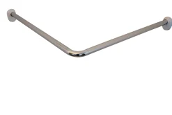 Brico Ridder Universele Hoekdouchegordijnrail O25Mm Glanzend Chroom Aluminium Discount