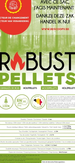 Brandstoffen<Brico Robust Pellets, 100% Naaldhout, Premium Kwaliteit 15Kg