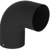 Kachelbuizen<Brico Saninstal Bocht 90° O153Mm Zwart Geemailleerd Staal