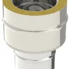 Kachelbuizen<Brico Saninstal Overgangsstuk Enkel/Dubbelwandig Voor Pellet O80/130Mm Rvs