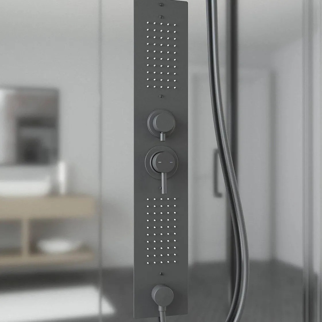 Brico Schulte Complete Cabine - Schuifdeur - 85X115X215 - Bali - Zwart Sale