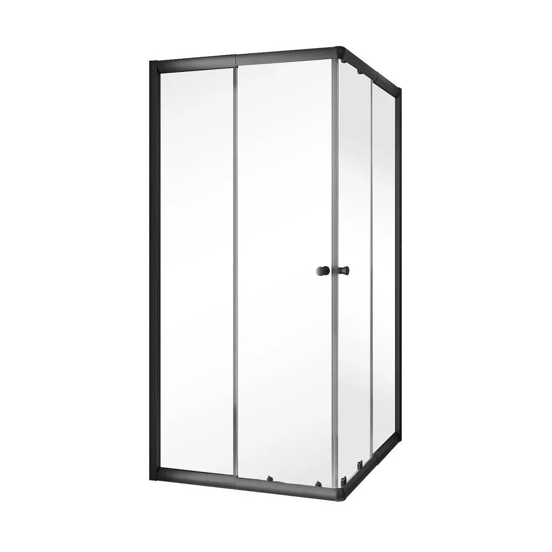 Brico Schulte Hoekinstap - Schuifdeur - 80-90X80-90X180 -Zwart - Helder Best