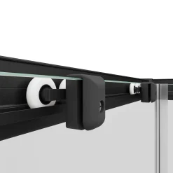 Brico Schulte Hoekinstap - Schuifdeur - 80-90X80-90X180 -Zwart - Helder Best